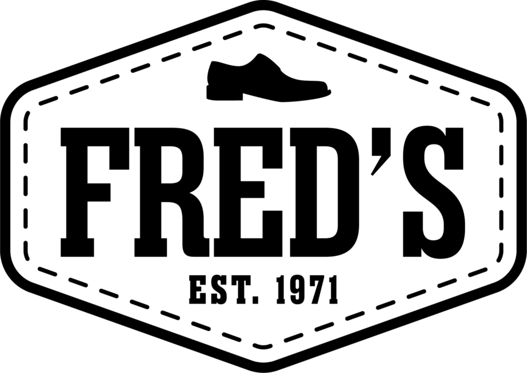 Fred's Shoe and leather goods repair Logo