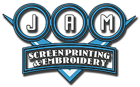 JAM screen printing and embroidery logo